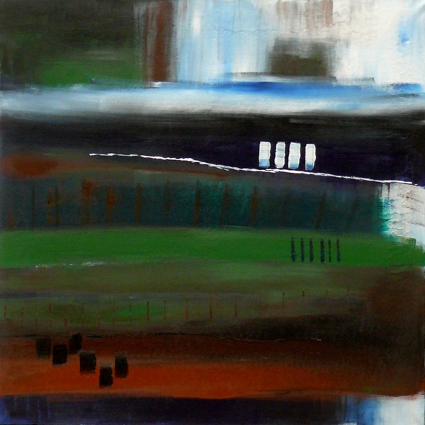 Akryl maleri Landscape of Sweden III af susanne andersson Pedersen malet i 2009
