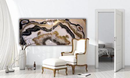 Akryl maleri Geode resin art af Afrodite El Chaer malet i 2020