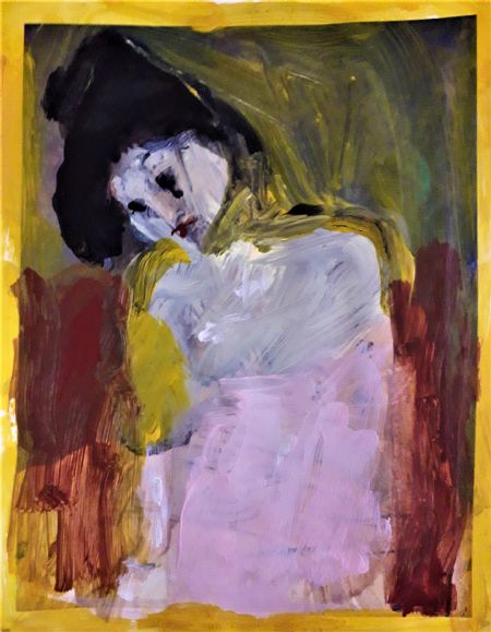 Akryl maleri Rejection af Jette Lili Hollesen malet i 2020