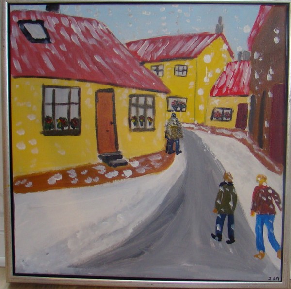 Akryl maleri snevejr af Atelier Zeus malet i 2008