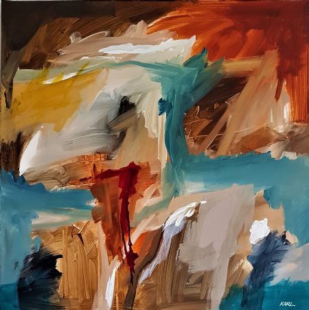Akryl maleri 07-21 af Karl Hedeager Madsen malet i 2021