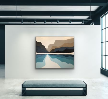 Akvarel maleri REFLECTIONS I af Art by Jannie Nyegaard malet i 2020