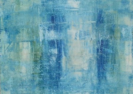 Akryl maleri Douce blues af Marianne Bidstrup malet i 2020