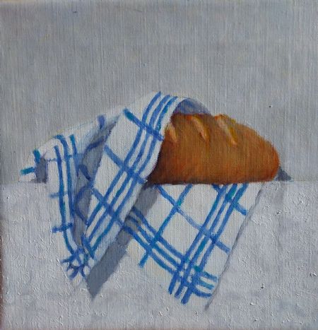 Akryl maleri Brød af Kirsten Juvik malet i 2018
