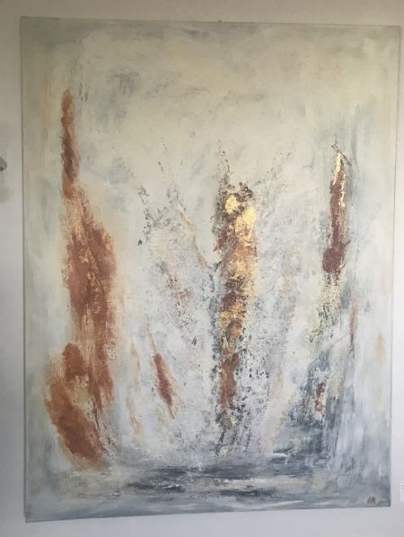 Akryl maleri DEEP DOWN af Linda Kunckel malet i 2019