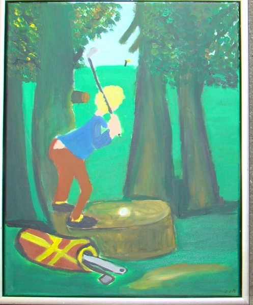 Akryl maleri Fritid af Atelier Zeus malet i 2008