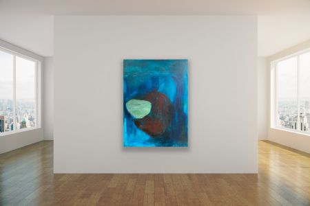 Akryl maleri Ind i hjertet af Pernille Young malet i 2020