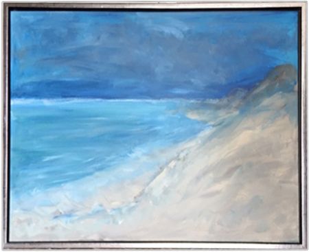 Akryl maleri Vesterhavet 1 af Bettina Thomsen malet i 2020