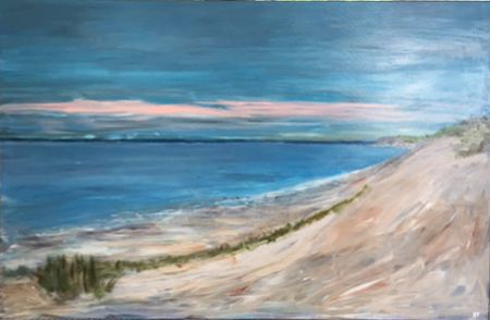 Akryl maleri Vesterhavet af Bettina Thomsen malet i 2020