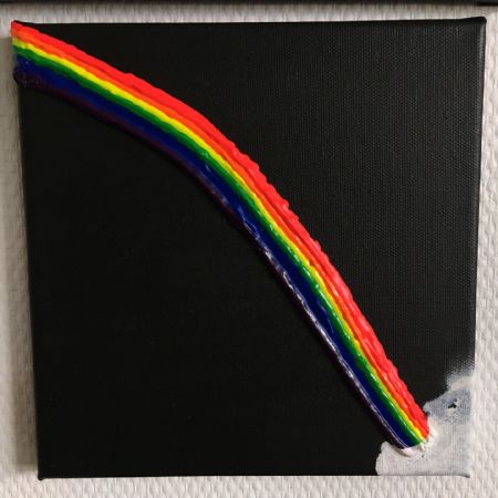 Akryl maleri Rainbow Eater af Brad Mossman malet i 2021