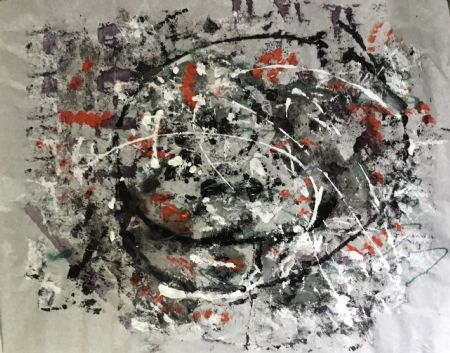 Akryl maleri Cirkel af Wincentz K malet i 2019