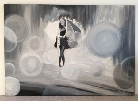 Akryl maleri Magic Rain walk af artsoul / Janni G malet i 2014