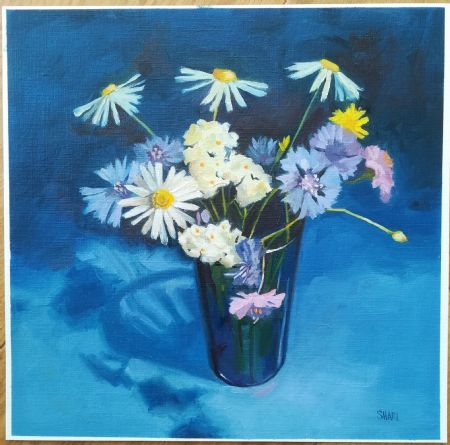 Olie maleri Wildflower Bouquet af Shari Vogl malet i 2020