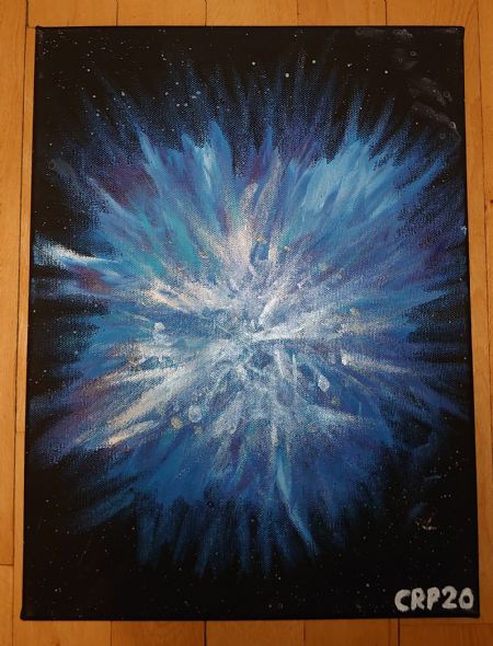 Akryl maleri Star nebula af Camilla Rønnebæk Pedersen malet i 2020