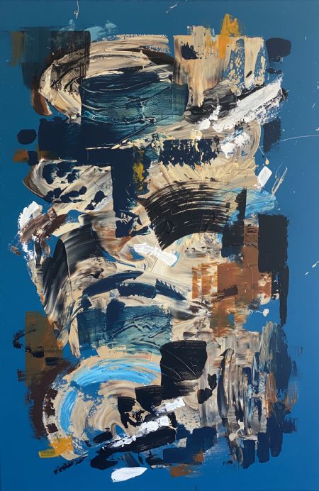 Akryl maleri definition of blue af Oliver Joe malet i 2021