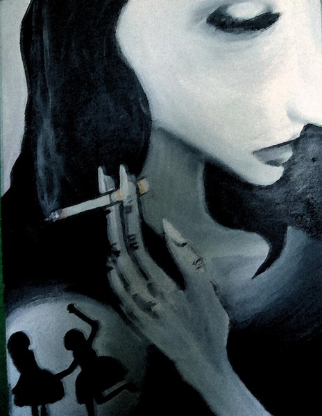 Akryl maleri nu af janni kehlet nielsen malet i 2005