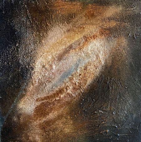 Blandede medier maleri Univers af Tina Vatta Hvilsted malet i 2021