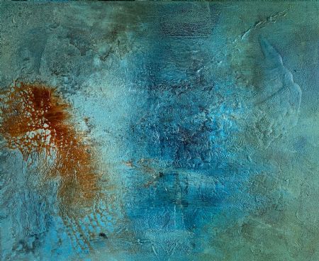 Blandede medier maleri Ocean af Tina Vatta Hvilsted malet i 2021
