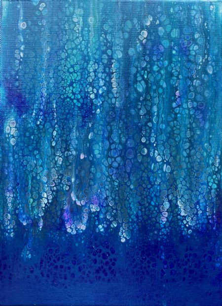 Akryl maleri Magic bubbles af Lene Unmack Larsen malet i 2021