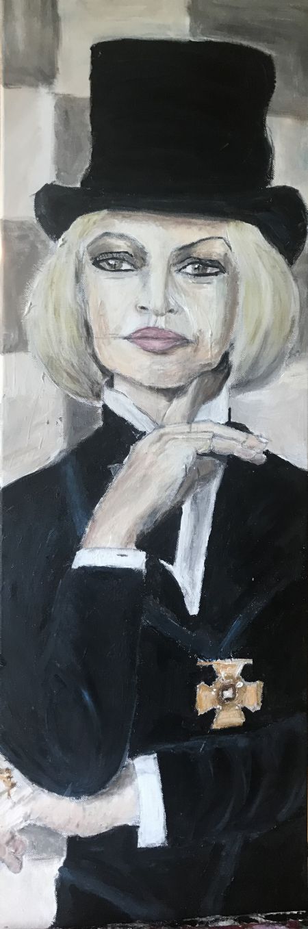 Akryl maleri Brigitte Bardot af Mie Anker malet i 2021