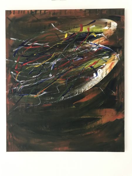 Akryl maleri Splat 2 af Nikolaj Hajslund malet i 2021