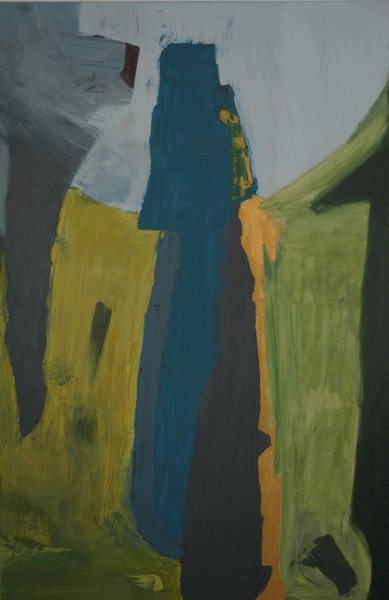 Akryl maleri Unavngivet af Lone Therkildsen malet i 2009