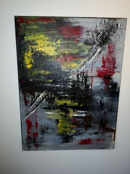 Akryl maleri Art af Linda Rubinke malet i 2021