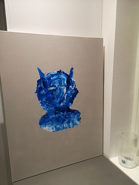 Akryl maleri The blue Batman af A.S malet i 2022