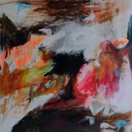 Akryl maleri Uden titel af Marianne Laursen malet i 2021
