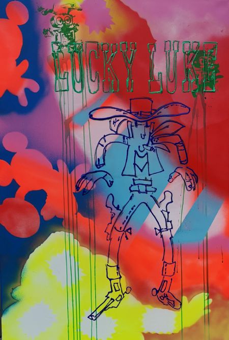 Akryl maleri Lucky af Sonia Zuniga malet i 2020