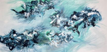 Akryl maleri FREE SPIRIT 04 af Art by Jannie Nyegaard malet i 2022