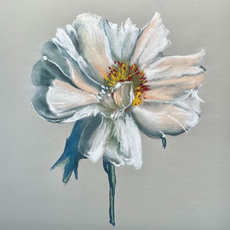 Blandede medier maleri Blomst af Galina Landbo malet i 