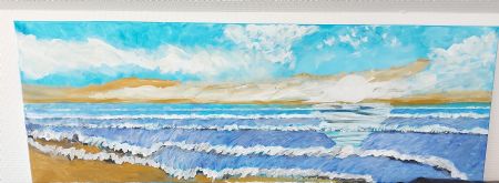 Akryl maleri Havet af Sadedin Asanovski malet i 2021