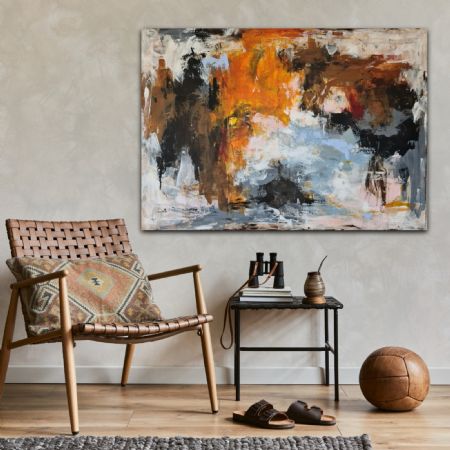 Akryl maleri Unavngivet af Art by Line Elliott malet i 2022