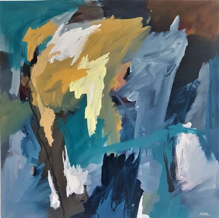 Akryl maleri 17-22 af Karl Hedeager Madsen malet i 2022