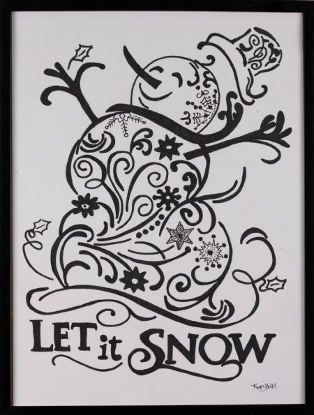  maleri Let it Snow af Art Korsholm Lene Korsholm malet i 