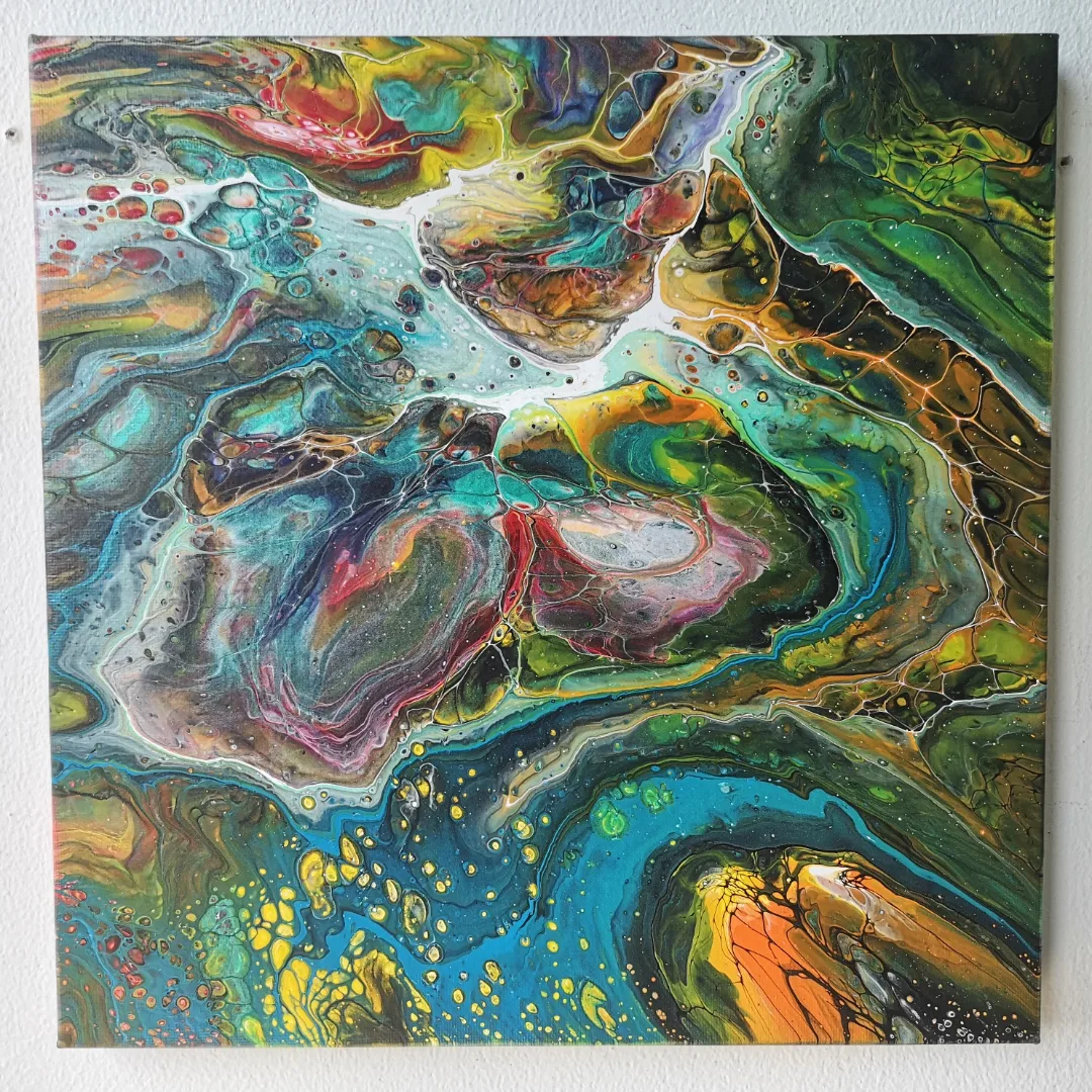 Akryl maleri Colorverse af Liv Melgaard malet i 2021