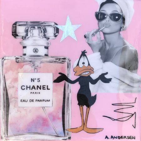 Blandede medier maleri Fan pop art - epoxy resin af Anita majbrit Andersen malet i 2022