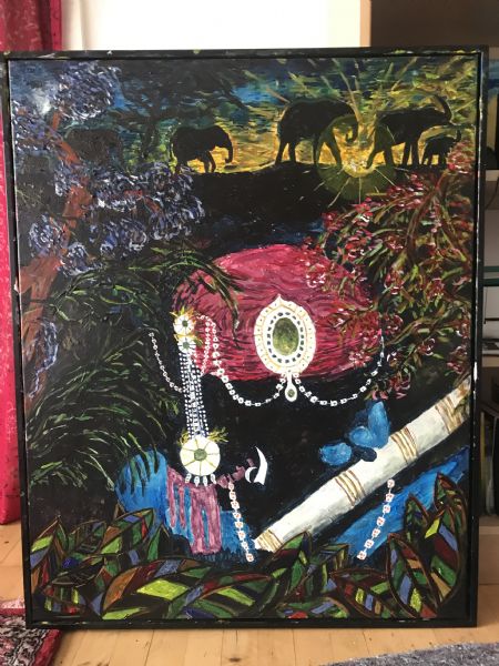  maleri Krishna af Adam Louis Diago malet i 2022
