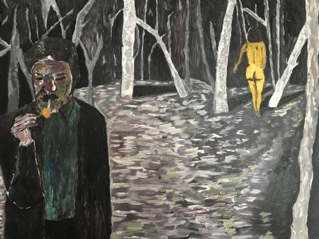 maleri Tilbage til mor af Susan Nørgaard Andersen malet i 2017