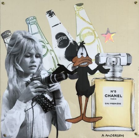 Blandede medier maleri Fan pop art - plexiglas af Anita majbrit Andersen malet i 2022