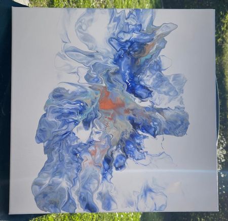 Akryl maleri Blooming af Camilla Johansen malet i 2022