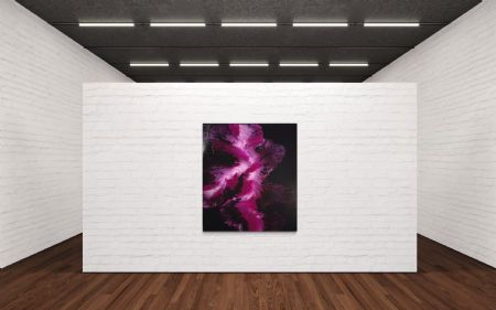 Akryl maleri Pure purple af Birgit Højgaard malet i 2021