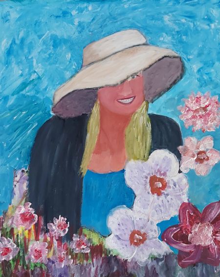 Akryl maleri Lady Di af Sadedin Asanovski malet i 2019