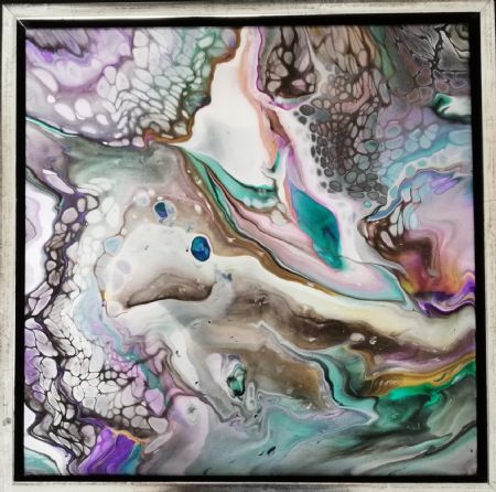 Akryl maleri Slange i paradis af J. Hansen malet i 2019
