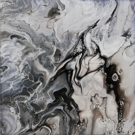 Akryl maleri Grey 2 af J. Hansen malet i 2019