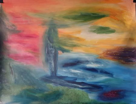  maleri Ståsted af Yeshe Ann Moros malet i 2021