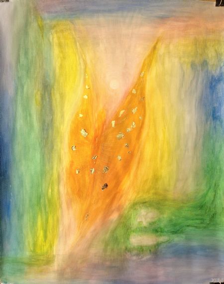 Akvarel maleri Selvværdi af Yeshe Ann Moros malet i 2022