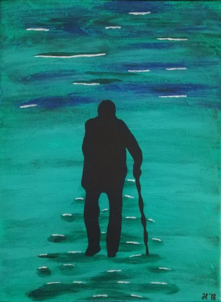 Akryl maleri Stairway To Heaven af J. Hansen malet i 2018