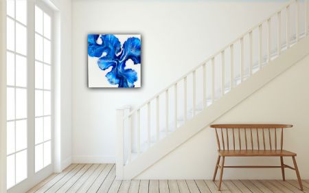 Akryl maleri Blå Drage (Glaucus Atlanticus) af Vibeke Beck malet i 2022